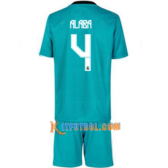 Camiseta Futbol Real Madrid (Alaba 4) Ninos Tercero 2021/2022