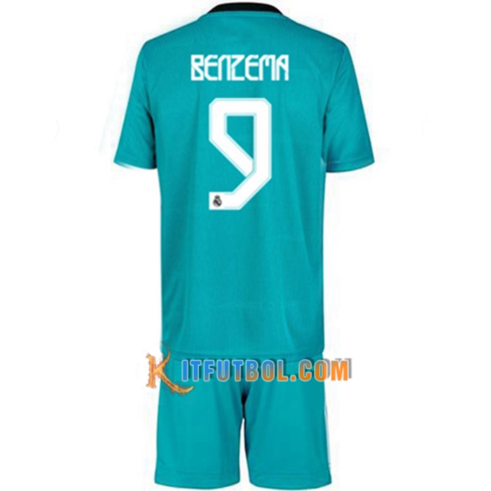 Camiseta Futbol Real Madrid (Benzema 9) Ninos Tercero 2021/2022
