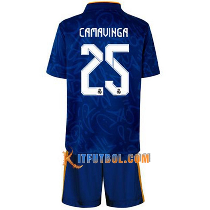 Camiseta Futbol Real Madrid (Camavinga 25) Ninos Alternativo 2021/2022