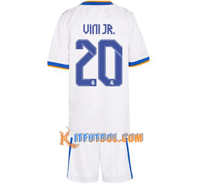 Camiseta Futbol Real Madrid (Vini Jr 20) Ninos Titular 2021/2022