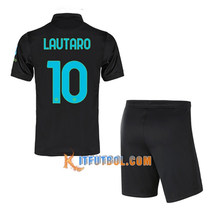 Camiseta Futbol Inter Milan (LAUTARO 10) Ninos Tercero 2021/2022
