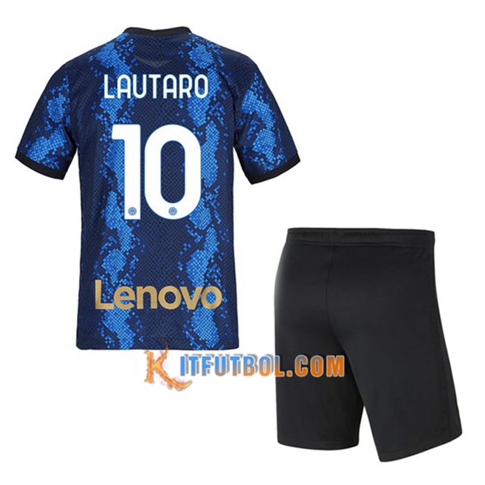 Camiseta Futbol Inter Milan (LAUTARO 10) Ninos Titular 2021/2022