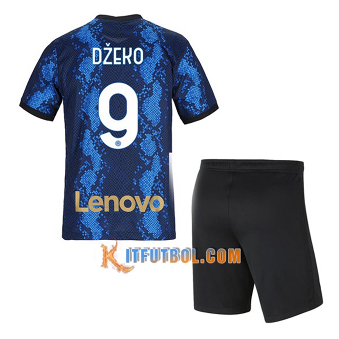 Camiseta Futbol Inter Milan (DZEKO 9) Ninos Titular 2021/2022