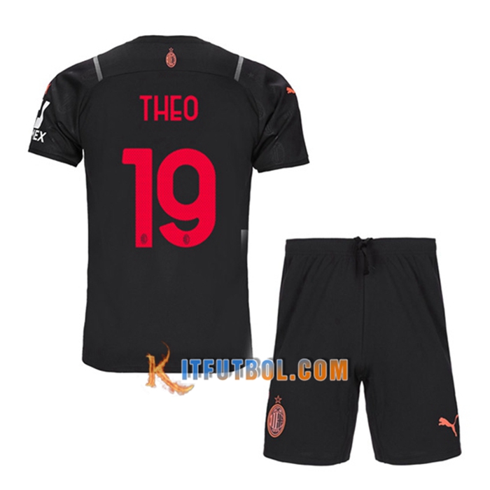 Camiseta Futbol AC Milan (THEO 19) Ninos Tercero 2021/2022