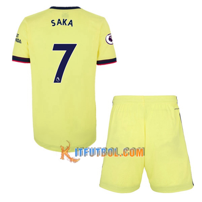 Camiseta Futbol FC Arsenal (Bukayo Saka 7) Ninos Alternativo 2021/2022