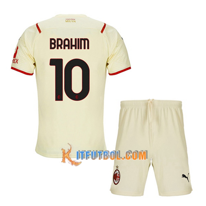 Camiseta Futbol AC Milan (BRAHIM 10) Ninos Alternativo 2021/2022