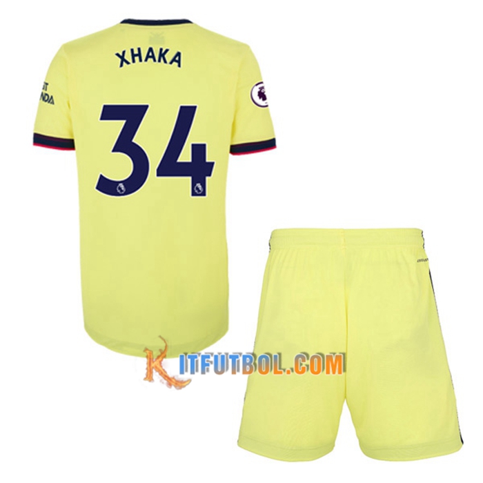 Camiseta Futbol FC Arsenal (Granit Xhaka 34) Ninos Alternativo 2021/2022