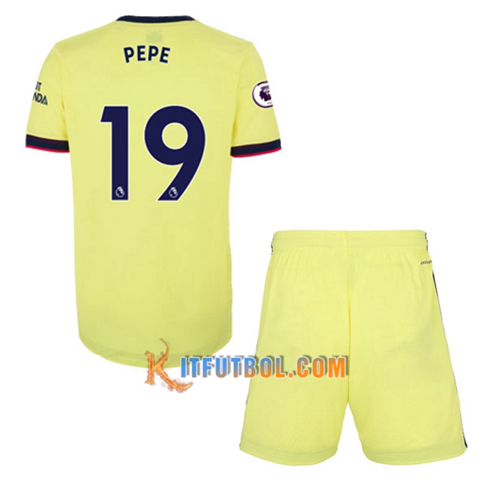 Camiseta Futbol FC Arsenal (Nicolas Pepe 19) Ninos Alternativo 2021/2022