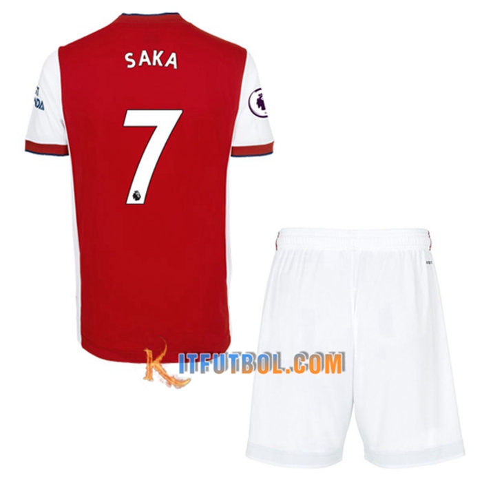 Camiseta Futbol FC Arsenal (Bukayo Saka 7) Ninos Titular 2021/2022