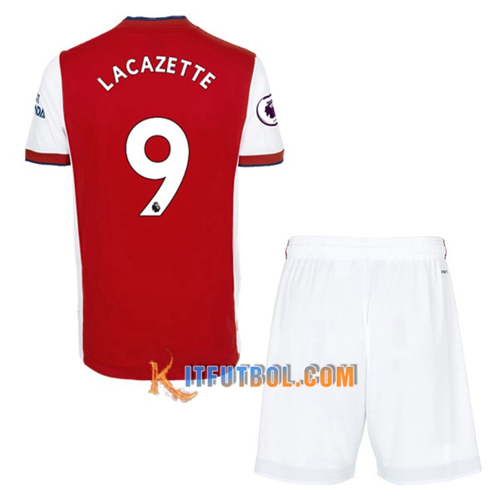Camiseta Futbol FC Arsenal (Alexandre Lacazette 9) Ninos Titular 2021/2022