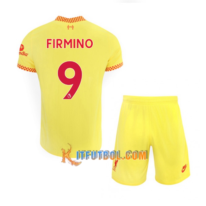 Camiseta Futbol FC Liverpool (Roberto Firmino 9) Ninos Tercero 2021/2022
