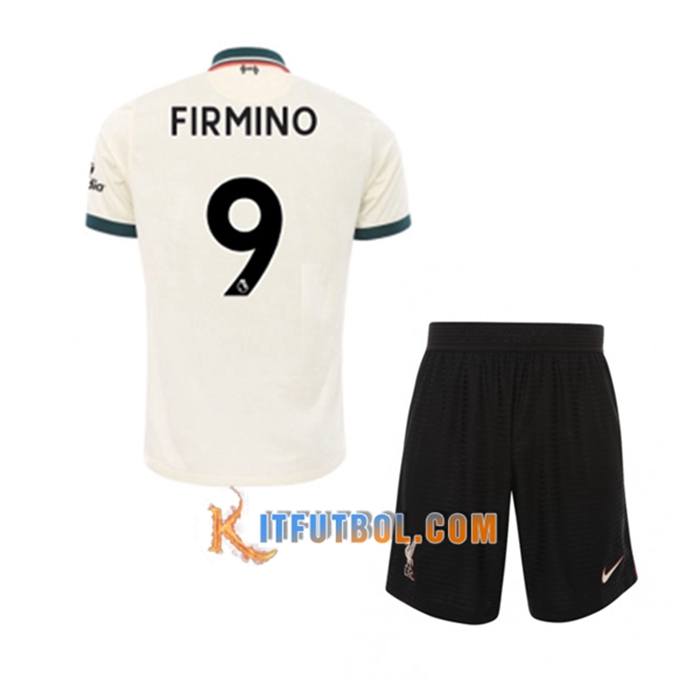Camiseta Futbol FC Liverpool (Roberto Firmino 9) Ninos Alternativo 2021/2022