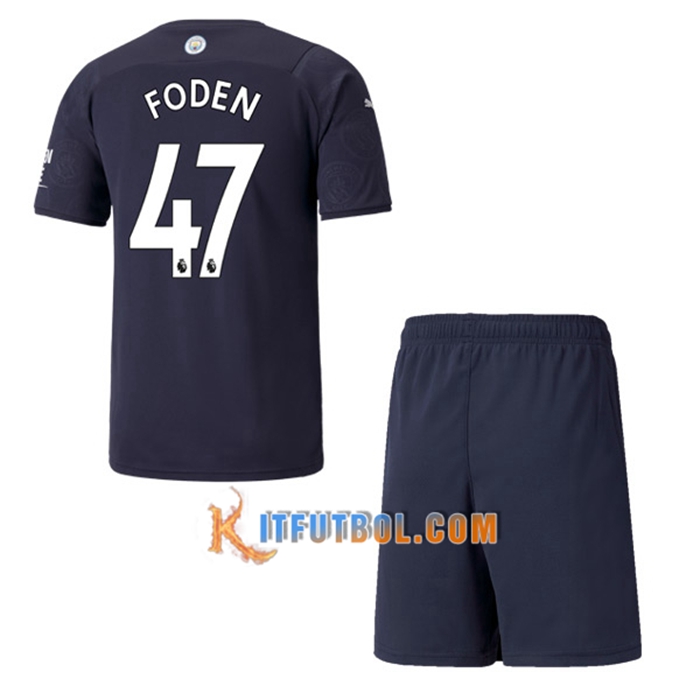Camiseta Futbol Manchester City (FODEN 47) Ninos Tercero 2021/2022