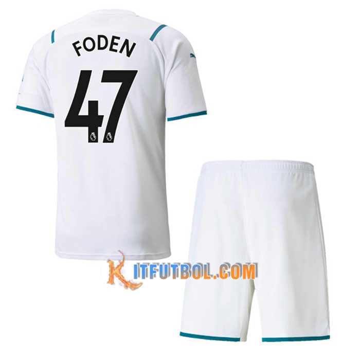 Camiseta Futbol Manchester City (FODEN 47) Ninos Alternativo 2021/2022