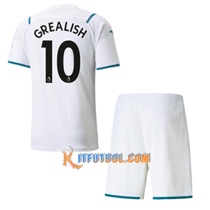 Camiseta Futbol Manchester City (GREALISH 10) Ninos Alternativo 2021/2022