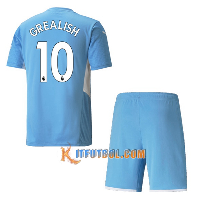 Camiseta Futbol Manchester City (GREALISH 10) Ninos Titular 2021/2022