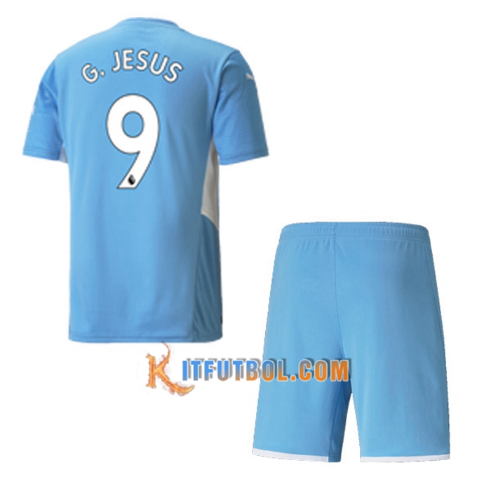 Camiseta Futbol Manchester City (G.JESUS 9) Ninos Titular 2021/2022