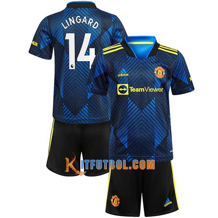 Camiseta Futbol Manchester United (Lingard 14) Ninos Tercero 2021/2022
