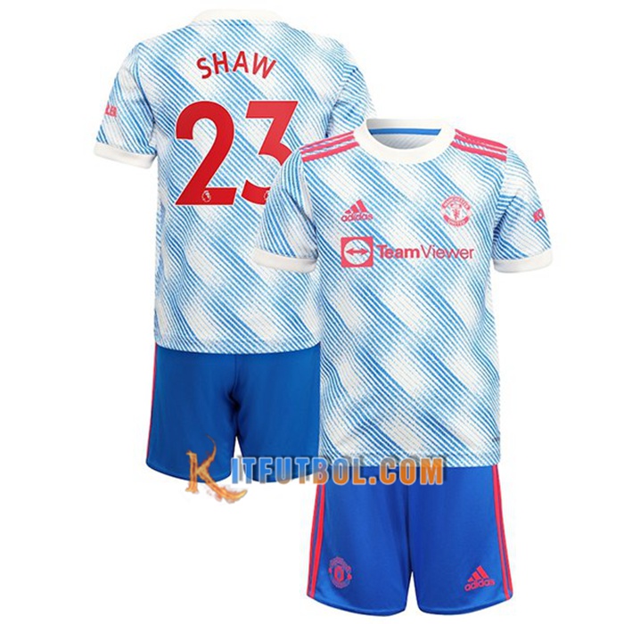 Camiseta Futbol Manchester United (Shaw 23) Ninos Alternativo 2021/2022