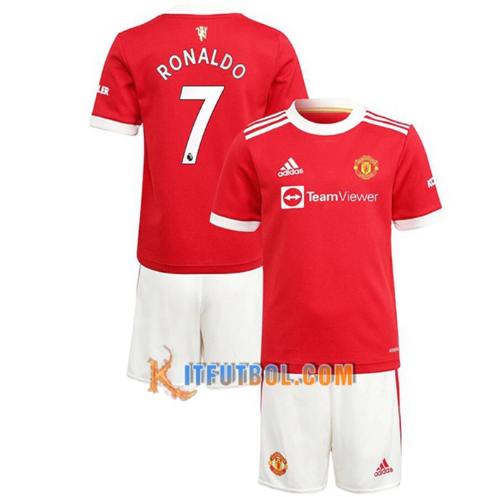 Camiseta Futbol Manchester United (Ronaldo 7) Ninos Titular 2021/2022
