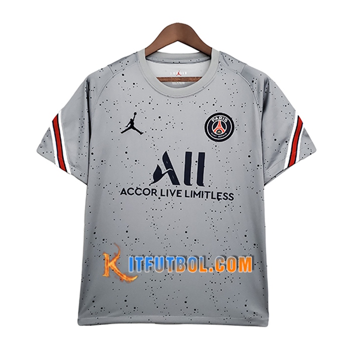 Camiseta Entrenamiento Jordan PSG Gris 2021/2022
