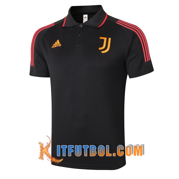 Nueva Polo Futbol Juventus Negro 20/21