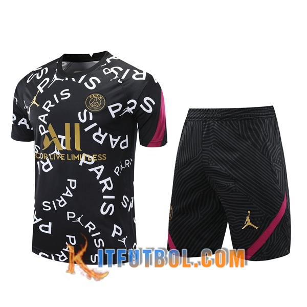 Camisetas de entrenamiento PSG + Shorts Negro 20/21