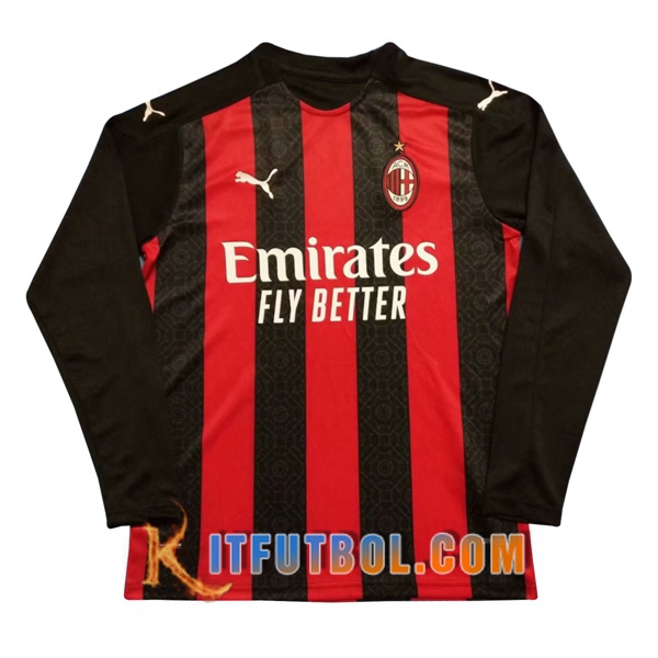 Camiseta Futbol Milan AC Primera Manga larga 20/21
