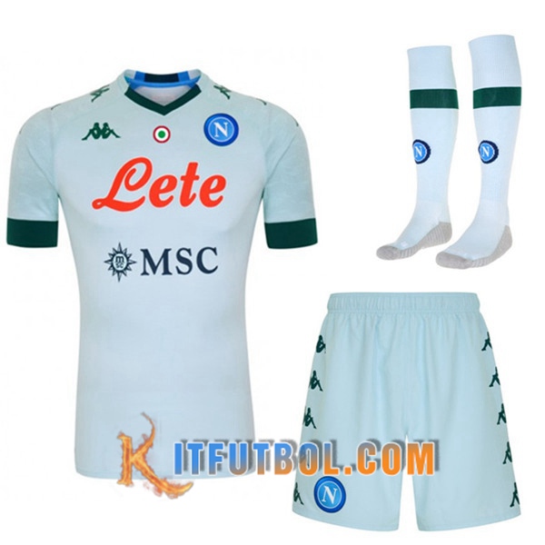 Traje Camiseta Futbol SSC Napoli Segunda (Cortos+Calcetines) 20/21