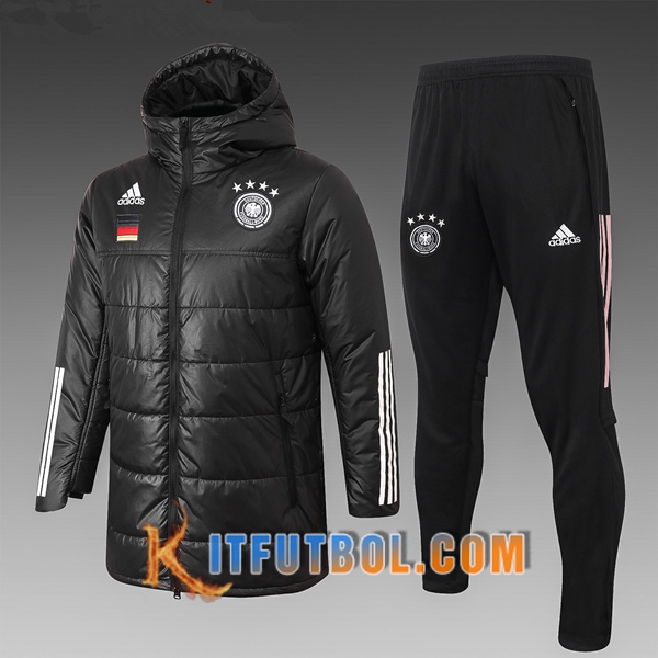 Nueva Chaqueta de Plumas Alemania Negro + Pantalones 20/21