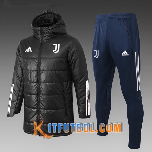 Nueva Chaqueta de Plumas Juventus Negro + Pantalones 20/21