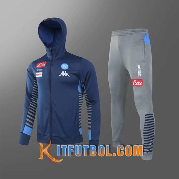 Nueva Chandal Futbol - Chaqueta con capucha + Pantalones SSC Napoli Azul 20/21