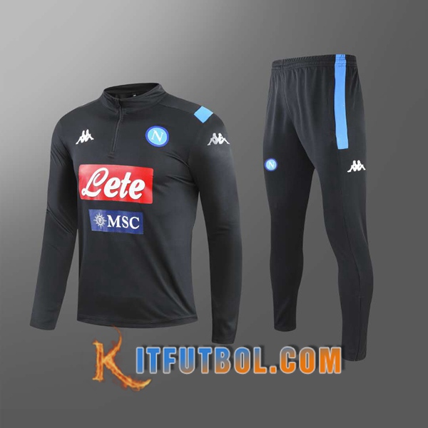 Nueva Chandal Futbol + Pantalones SSC Napoli Negro 20/21