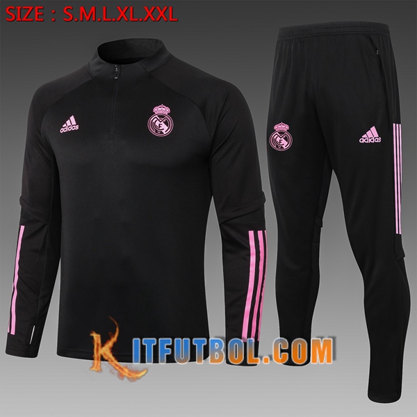 Nueva Chandal Futbol + Pantalones Real Madrid Ninos Negro 20/21