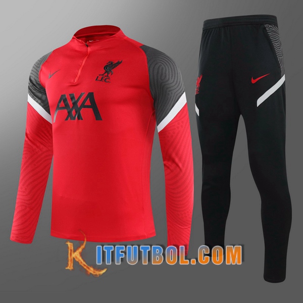 Nueva Chandal Futbol + Pantalones FC Liverpool Ninos Roja 20/21