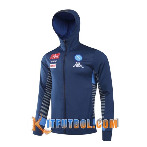 Nueva Chaqueta Futbol Con Capucha SSC Napoli Azul 20/21