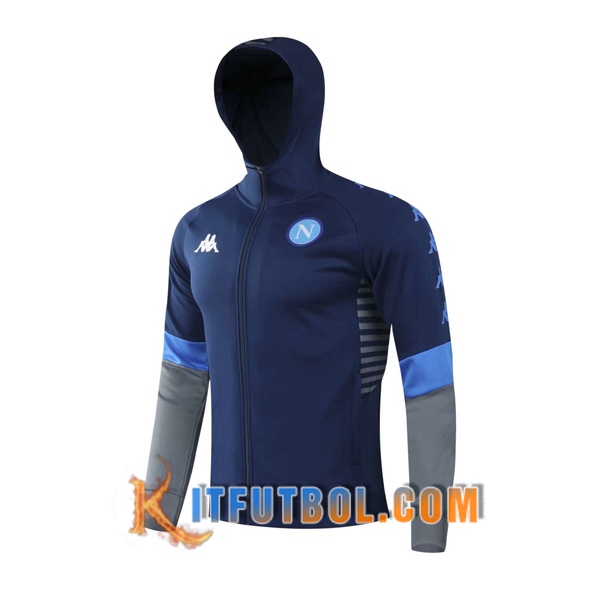 Nueva Chaqueta Futbol Con Capucha SSC Napoli Azul 20/21