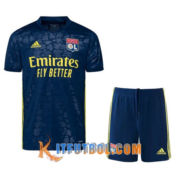 Traje Camiseta Futbol Foot Lyon OL Tercera + Cortos 20/21