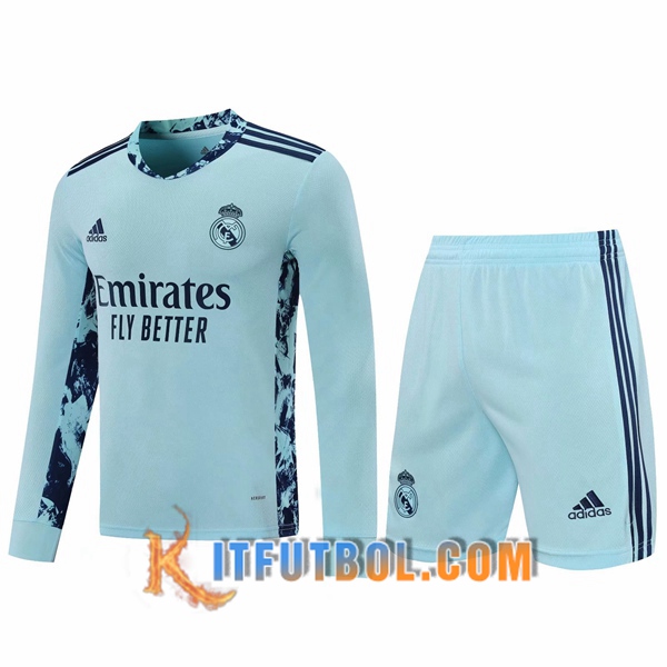 Traje Camiseta Futbol Real Madrid Portero Azul 20/21