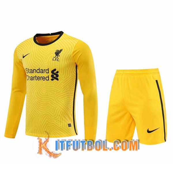 Traje Camiseta Futbol FC Liverpool Portero Amarillo 20/21