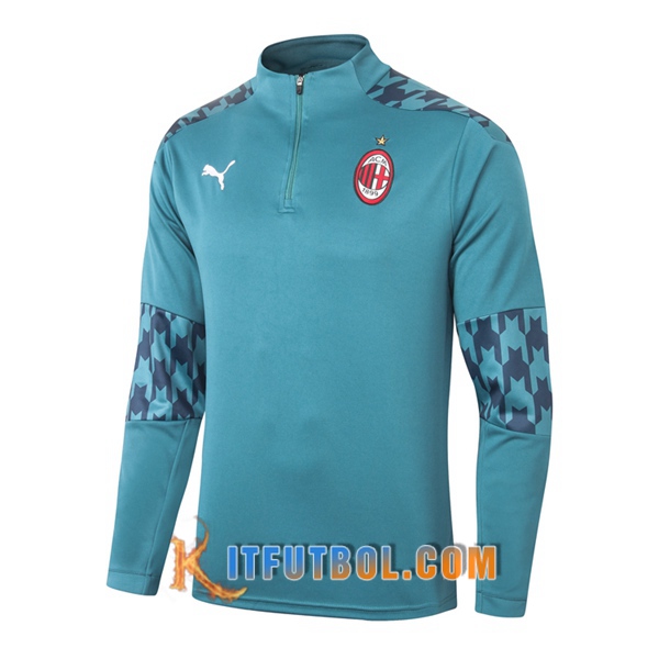 Nueva Entrenamiento Sudadera Milan AC Verde 20/21