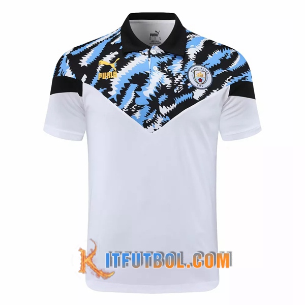 Nueva Polo Futbol Manchester City Blanco 20/21