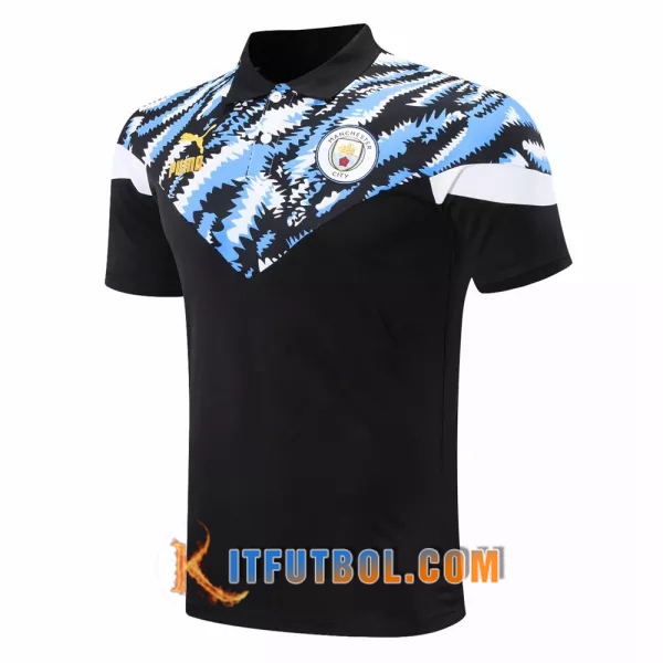 Nueva Polo Futbol Manchester City Negro 20/21