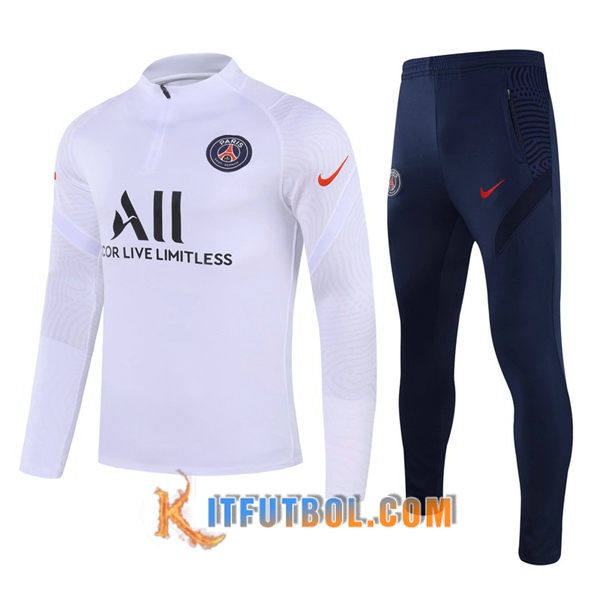 Nueva Chandal Futbol + Pantalones Pairis PSG Blanco 20/21