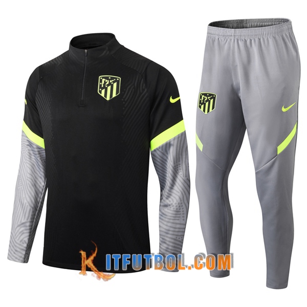 Nueva Chandal Futbol + Pantalones Atletico Madrid Negro 20/21