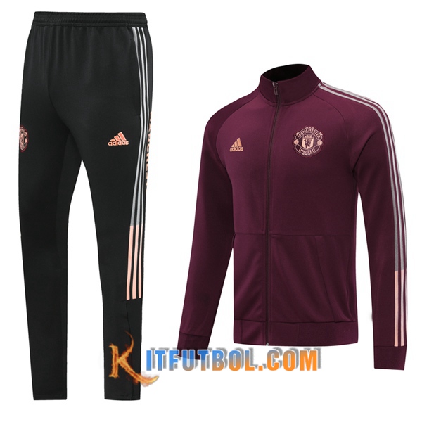 Nueva Chandal Futbol - Chaqueta + Pantalones Manchester United Roja 20/21