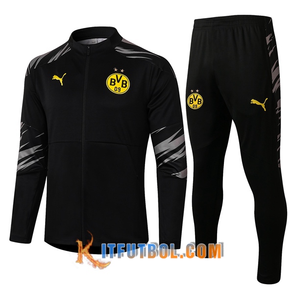 Nueva Chandal Futbol - Chaqueta + Pantalones Dortmund BVB Negro 20/21