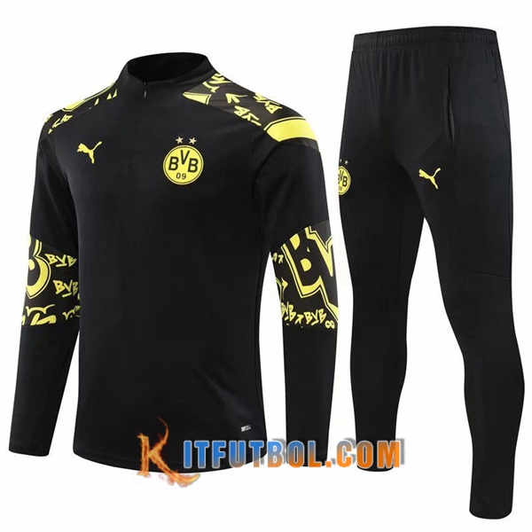 Nueva Chandal Futbol + Pantalones Dortmund BVB Negro 20/21