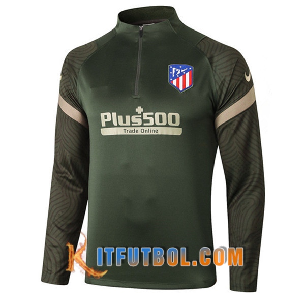 Nueva Entrenamiento Sudadera Atletico Madrid Verde 20/21
