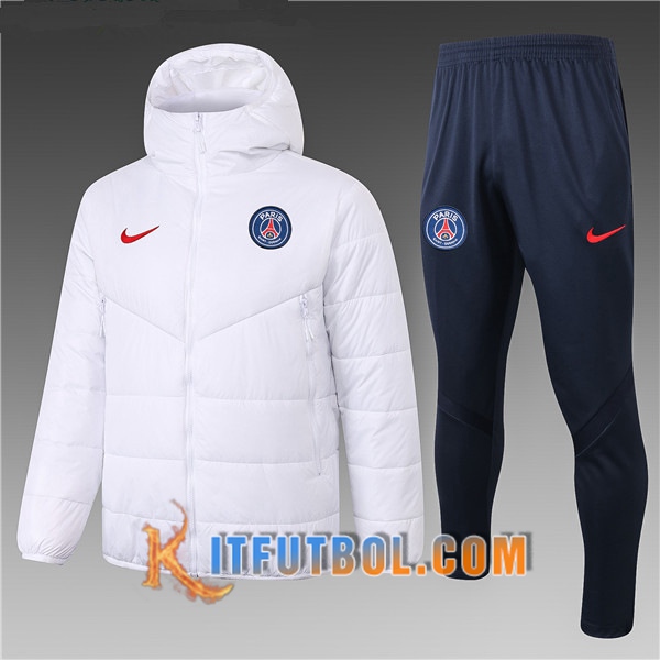Nueva Chaqueta de Plumas PSG Blanco + Pantalones 20/21